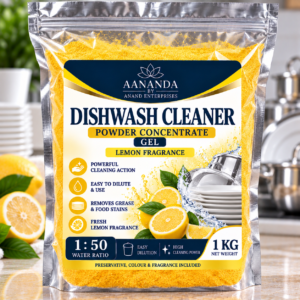 AANANDA Dishwash Cleaner Powder Concentrate Gel 1 KG – 1:50 Dilution Ratio