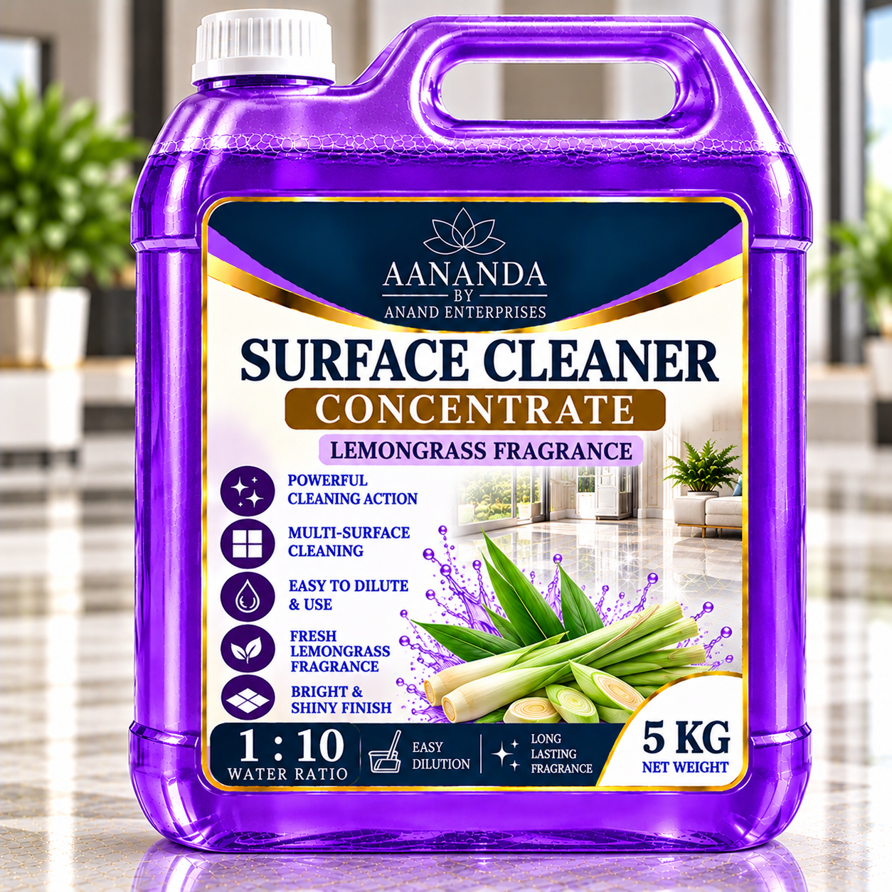 Surface Cleaner Liquid Concentrate 5 KG – 1:10 Dilution Ratio - Image 4